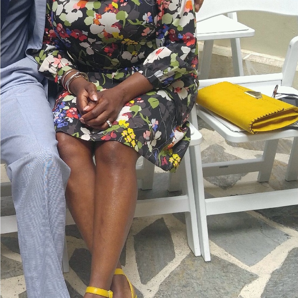 Banana Republic Black and Green Patterned Dress - Picture 6 of 6